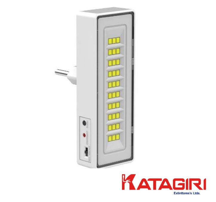 Luminária de Emergência 30 LEDs com Plug 1W 50/100lm Bivolt