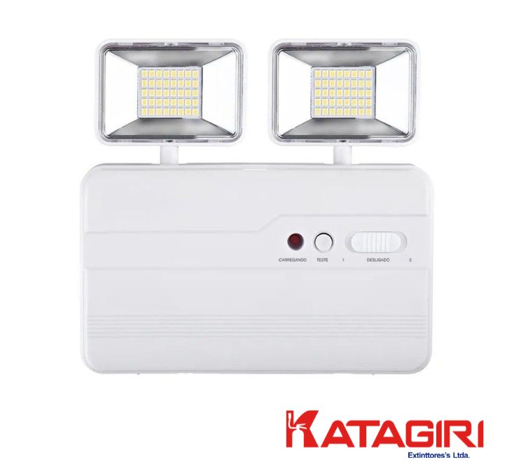 Luminária de Emergência LED 1.200 Lumens Faróis - Branco